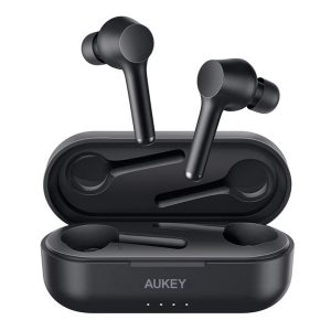 AUKEY True Wireless Earbuds Bluetooth with 30H Playtime, IPX5 Waterproof, Volume Control, USB-C & Instant Pairing, Hands-Free Wireless Headphones Single/Twin Mode  - EP-K01