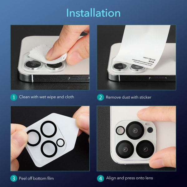 Apple iPhone 13 Pro / 13 Pro Max Camera Lens HD Protector 1 PACK by ESR - Clear - Image 7