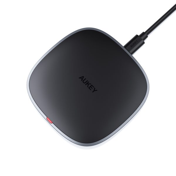 LC-C6-1-2(1) Aukey Graphite 15W Wireless Fast Charger LC-C6 - Image 1