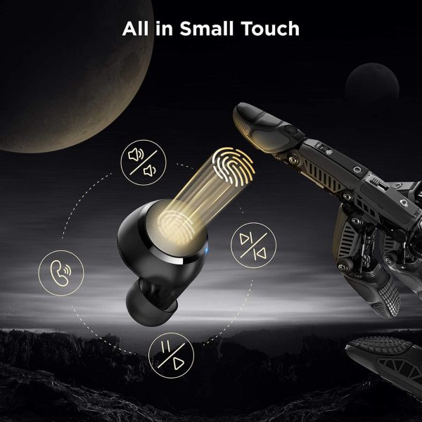 TaoTronics Soundliberty 97 Bluetooth Earbuds with Qualcomm aptX, CVC 8.0 Noise Cancellation, 29 Hrs Battery - Black - TT-BH097 - Image 6