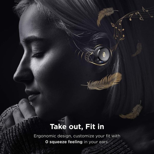 TaoTronics Soundliberty 97 Bluetooth Earbuds with Qualcomm aptX, CVC 8.0 Noise Cancellation, 29 Hrs Battery - Black - TT-BH097 - Image 5