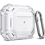 Airpods 3 Shockproof Case by ESR  with Carabiner, Rugged Protective Cover, Scratch Resistant, Drop Protection, Shock Armor Series - Clear