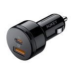AUKEY Essential 36W Car Charger 2 Port  1 Port 18W Power Delivery and other Qualcomm USB-A Port - CC-Y18