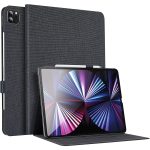 iPad Pro 11 Inch 2021 Urban Premium, Book Cover Design, Auto Sleep and Wake, Multi Angle Viewing Stand - Charcoal