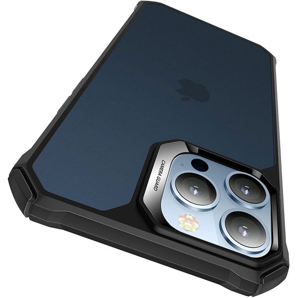 iphone-13-pro-max-air-armor-frosted-black Apple iPhone 13 Pro Max Air Armor Rugged TPU Case - Frosted Black - Image 1