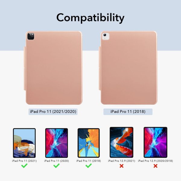 kf1 iPad 11 Pro 2021 Rebound Magnetic Smart Case Convenient Magnetic Attachment Supports Pencil Pairing & Charging - Rose Gold also iPad Pro 11 2020 & 2018 - Image 9