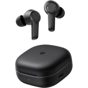 SoundPEATS T3 Wireless Earbuds Active Noise Cancelling Bluetooth 5.2 Headphones in-Ear ANC Earphones with Transparency Mode, Sound+ AI ENC Tech for Clear Calls, Touch Control, Immersive Stereo Sound - AMT