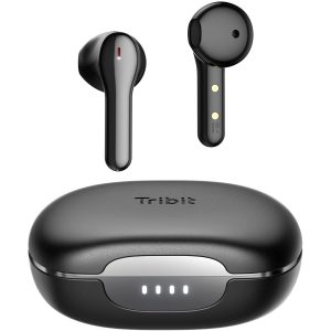 Tribit Flybuds C2 Qualcomm QCC3040 Bluetooth 5.2, 4 Mics CVC 8.0 Call Noise Reduction 32H Playtime Clear Calls Volume Control True Wireless Bluetooth Earbuds Earphones