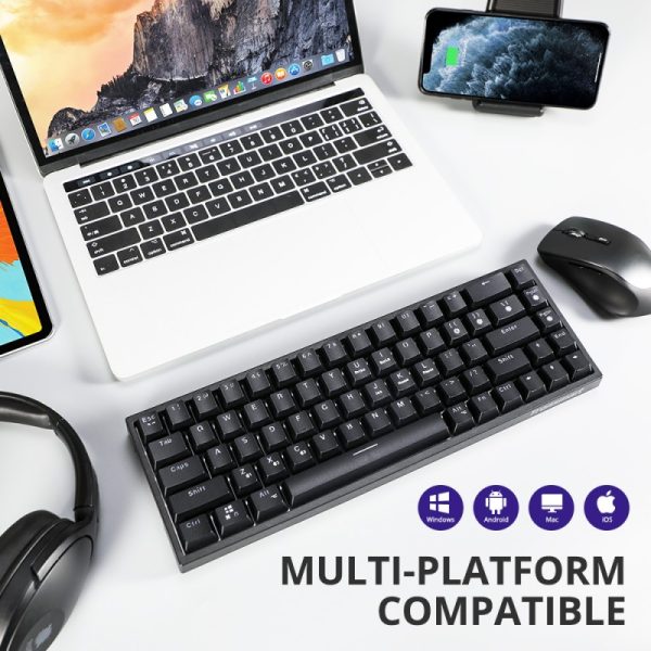 tronsmart-elite-gaming-keyboard11 Tronsmart Elite Gaming Keyboard Mechanical Type Wireless 2.4 Ghz, Customized Blue Switches Designed for Smooth & Stable Use - Black - Image 6