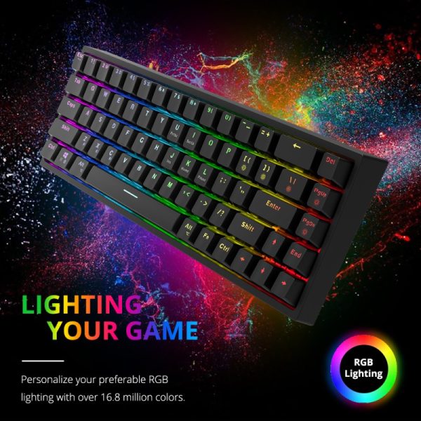 tronsmart-elite-gaming-keyboard8 Tronsmart Elite Gaming Keyboard Mechanical Type Wireless 2.4 Ghz, Customized Blue Switches Designed for Smooth & Stable Use - Black - Image 9