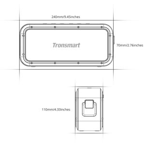 Tronsmart Force Pro 60W Bluetooth Speaker Wireless with 15 Hours battery, AAC & SBC HD Audio Codec support - Black - Image 2