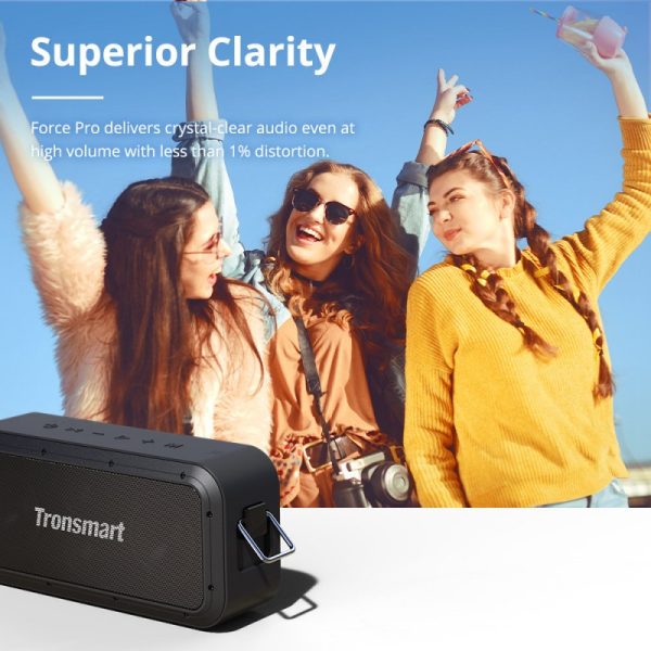 Tronsmart Force Pro 60W Bluetooth Speaker Wireless with 15 Hours battery, AAC & SBC HD Audio Codec support - Black - Image 9