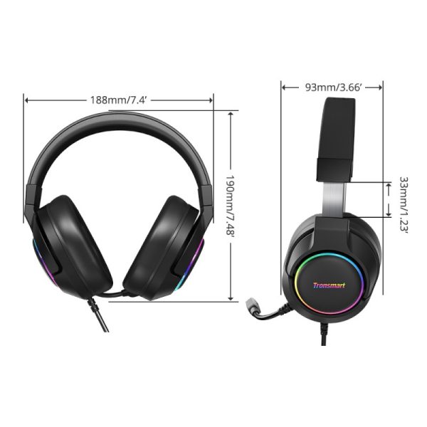 tronsmart-sparkle-gaming-headset12 Tronsmart Sparkle Gaming Headset with 7.1 Virtual Surround, Supreme Positional Accuracy with Immersive Audio, for PS4/PS5, PC/Laptop, Nintendo Switch - Black - Image 4
