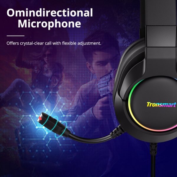 tronsmart-sparkle-gaming-headset6 Tronsmart Sparkle Gaming Headset with 7.1 Virtual Surround, Supreme Positional Accuracy with Immersive Audio, for PS4/PS5, PC/Laptop, Nintendo Switch - Black - Image 9