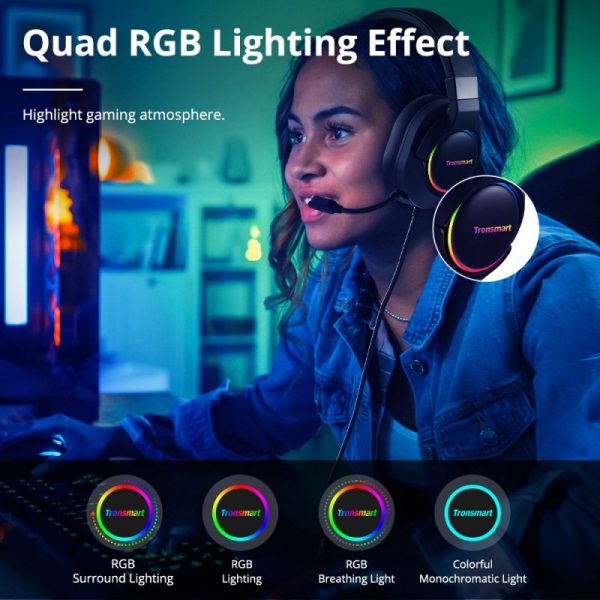 tronsmart-sparkle-gaming-headset7 Tronsmart Sparkle Gaming Headset with 7.1 Virtual Surround, Supreme Positional Accuracy with Immersive Audio, for PS4/PS5, PC/Laptop, Nintendo Switch - Black - Image 8