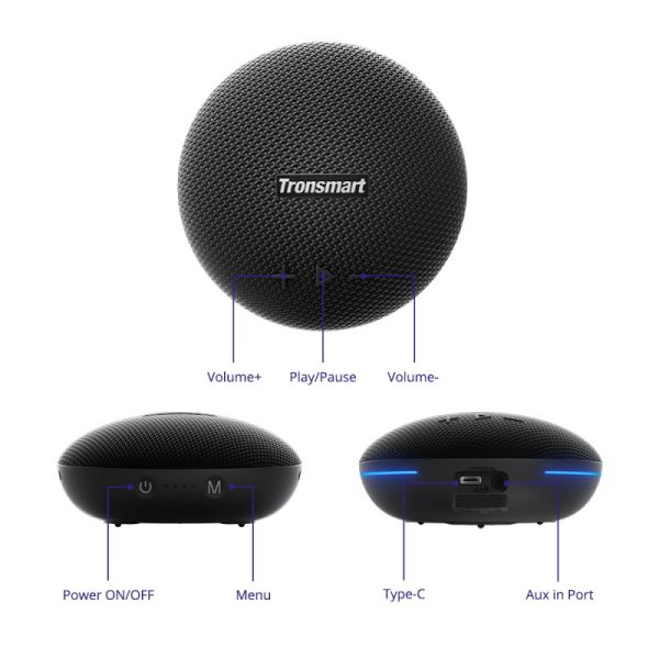 Tronsmart Splash 1 Compact Bluetooth Wireless Speaker - Black - Image 15