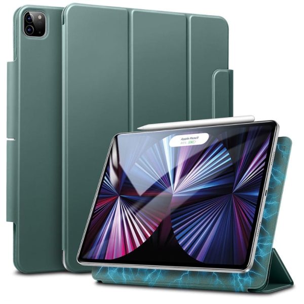 主图2 (3) iPad 11 Pro 2021 Rebound Magnetic Smart Case Convenient Magnetic Attachment Supports Pencil Pairing & Charging - Forest Green also iPad Pro 11 2020 & 2018 - Image 3