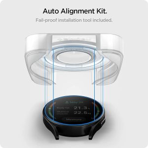 Galaxy Watch 4 44 mm Glass Protector EZ Fit by Spigen - AGL03429 - Clear - 2 PACK - Image 8