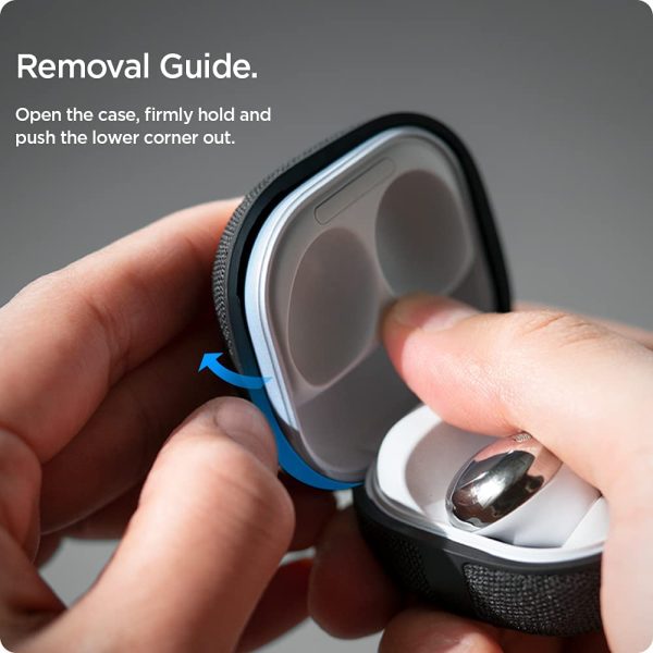 Galaxy Buds 2 Pro 2022 / Buds 2 / Buds Pro / Buds Live Case Spigen Urban Fit - Matte Black - ASD01278 - Image 2