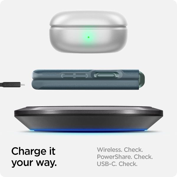 Galaxy Z Flip 3 Thin Fit Case by Spigen - ACS03080 - Matte Green - Image 7