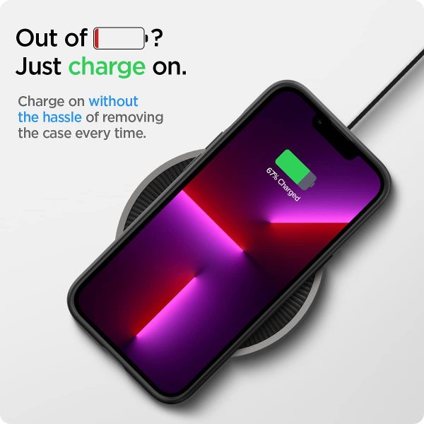 61-iJSN-fhL._AC_SL1200_ Apple iPhone 13 Pro Max Thin Fit Slim Case by Spigen - ACS03674 - Matte Black - Image 3