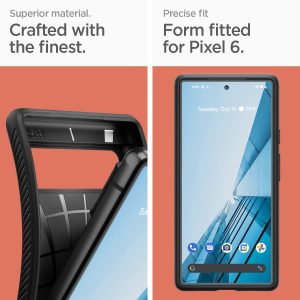 Google Pixel 6 Liquid Air Case by Spigen ACS03436 - Matte Black - Image 2