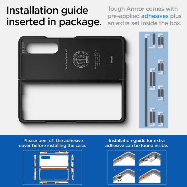 Galaxy Z Fold 3 Tough Armor Case by Spigen ACS03077 - Black - Image 2