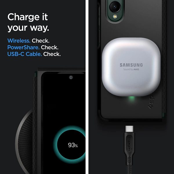 Galaxy Z Fold 3 Tough Armor Case by Spigen ACS03077 - Black - Image 4