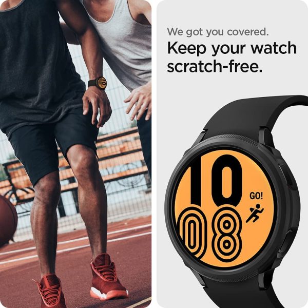 61OPlXJ+8OL._AC_SL1000_ Galaxy Watch 5 / Galaxy Watch 4 Case for 44 mm Liquid Air - ACS03138 / ACS05391 - Matte Black - Image 5