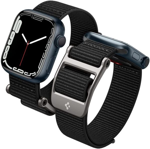 61PSsTnzE3L._AC_SL1000_ Apple Watch Band for 49 mm / 46mm / 45mm / 44mm / 42mm Dura Pro Flex by Spigen - Black - AMP02465 - Image 4