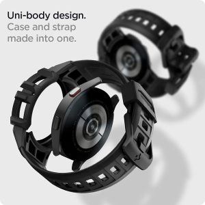 Galaxy Watch 5 / Galaxy Watch 4 Band & Case for 44 mm Rugged Armor Pro - ACS05394 / ACS03164 - Matte Black - Image 4