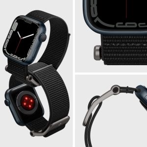 Apple Watch Band for 49 mm / 46mm / 45mm / 44mm / 42mm Dura Pro Flex by Spigen - Black - AMP02465 - Image 6