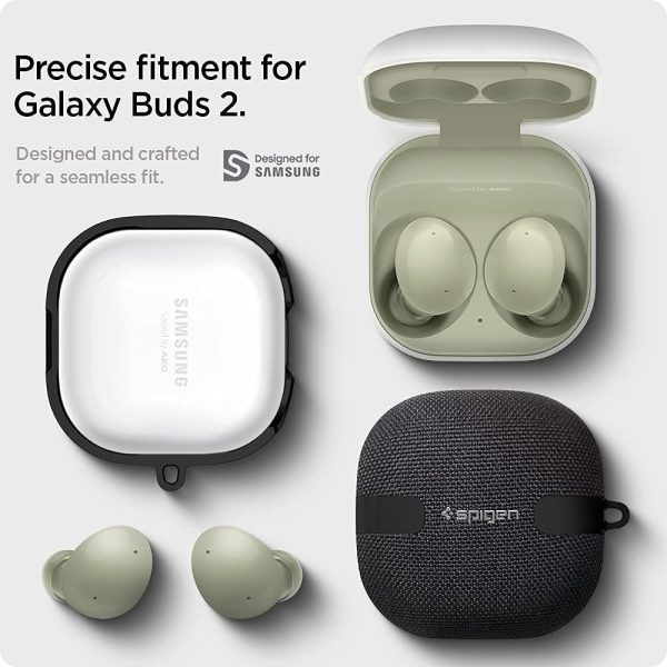 Galaxy Buds 2 Pro 2022 / Buds 2 / Buds Pro / Buds Live Case Spigen Urban Fit - Matte Black - ASD01278 - Image 3