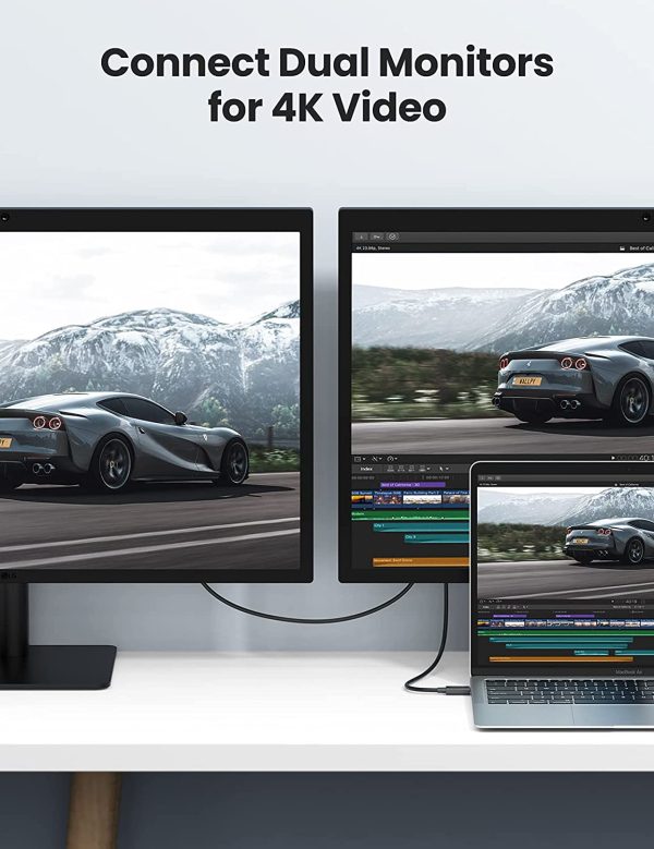 UGREEN Thunderbolt 4 Cable USB-C to USB-C Cable 100W Fast Charging and 8K Video, Compatible with Thunderbolt 3, USB4 and USB-C, MacBook, eGpu, USB-C Docking Stations - Black - 2.6 Feet - 30389 - Image 7