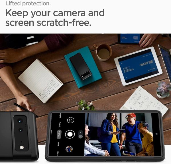 Google Pixel 6 Thin Fit Case by Spigen ACS03435 - Matte Black - Image 3