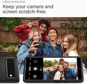 Google Pixel 6 Liquid Air Case by Spigen ACS03436 - Matte Black - Image 3