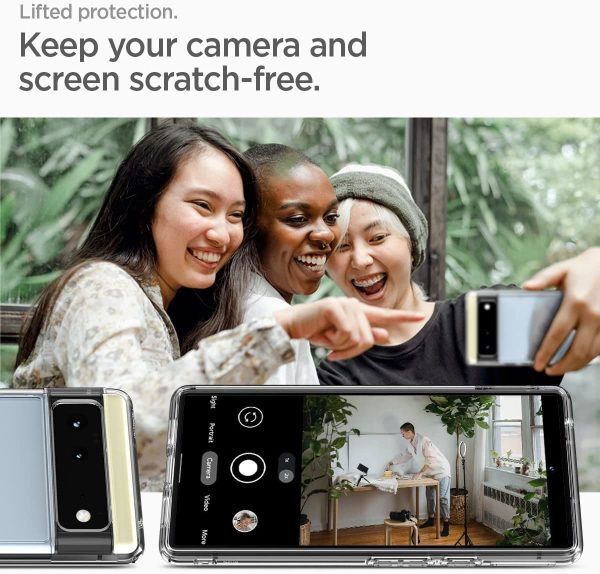 Google Pixel 6 Ultra Hybrid Case by Spigen ACS03438 - Crystal Clear - Image 4