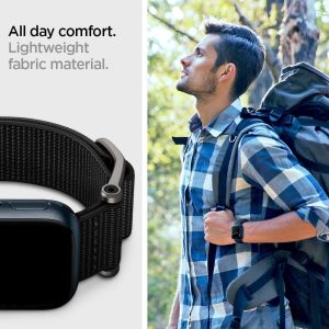 Apple Watch Band for 49 mm / 46mm / 45mm / 44mm / 42mm Dura Pro Flex by Spigen - Black - AMP02465 - Image 7