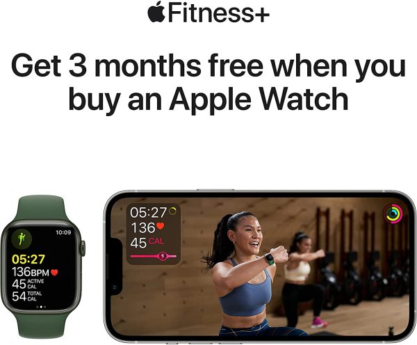 71RthGoxmJL._AC_SL1500_ Apple Watch 7 - GPS, 45mm - Starlight Aluminum Case with Starlight Sport Band - Image 4