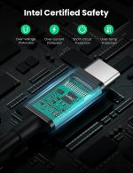 UGREEN Thunderbolt 4 Cable USB-C to USB-C Cable 100W Fast Charging and 8K Video, Compatible with Thunderbolt 3, USB4 and USB-C, MacBook, eGpu, USB-C Docking Stations - Black - 2.6 Feet - 30389 - Image 3