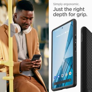 Google Pixel 6 Liquid Air Case by Spigen ACS03436 - Matte Black - Image 5