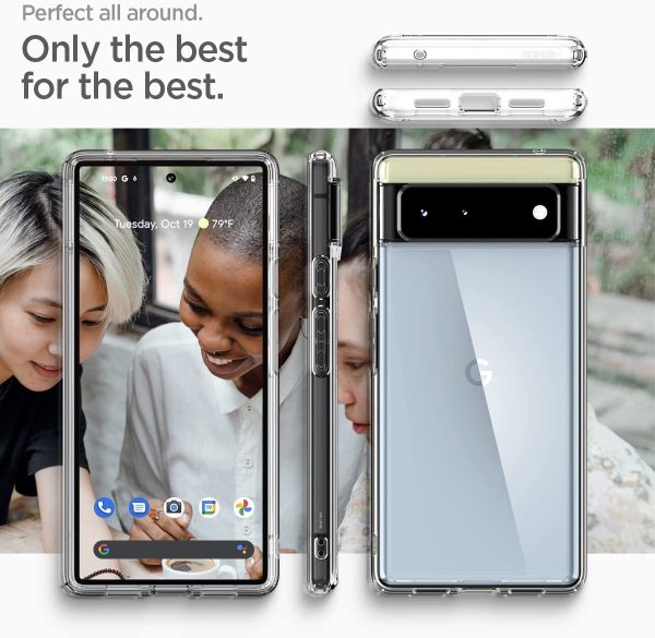 Google Pixel 6 Ultra Hybrid Case by Spigen ACS03438 - Crystal Clear - Image 3
