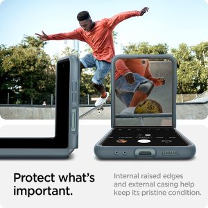 Galaxy Z Flip 3 Thin Fit Case by Spigen - ACS03080 - Matte Green - Image 3