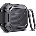Airpods 3 Shockproof Case by ESR  with Carabiner, Rugged Protective Cover, Scratch Resistant, Drop Protection, Shock Armor Series - Black