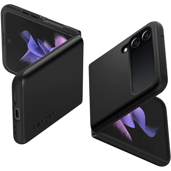 galaxy-z-flip-3-thin-fit-black Galaxy Z Flip 3 Thin Fit Case by Spigen - ACS03079 - Matte Black - Image 1