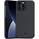 iPhone 13 Pro Max MagEZ Case 2 MagSafe Compatible Carbon Fiber Magnetic Case by PITAKA - Black / Grey Twill