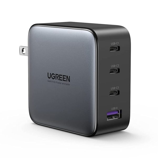UGREEN USB C Charger 100W 4-Port PD Charger GaN Tech Fast Charging with PPS, PD 3.0, QC 4.0  - 40737 - Black - Image 1