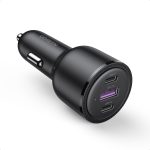 UGREEN Car Charger 69W 3 Ports Super Fast Car charger with PD & QC3.0 , PPS , FCP , AFC  - 20467 - Black