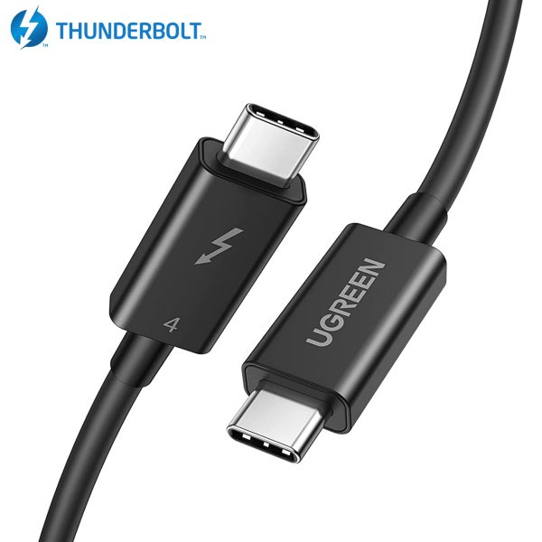 ugreen-thunderbolt-4-cable-usb-c-to-usb-c UGREEN Thunderbolt 4 Cable USB-C to USB-C Cable 100W Fast Charging and 8K Video, Compatible with Thunderbolt 3, USB4 and USB-C, MacBook, eGpu, USB-C Docking Stations - Black - 2.6 Feet - 30389 - Image 1