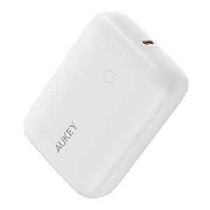Aukey Power Bank 10000mAh Mini Portable Charger USB C White - PB-N83 - Image 3